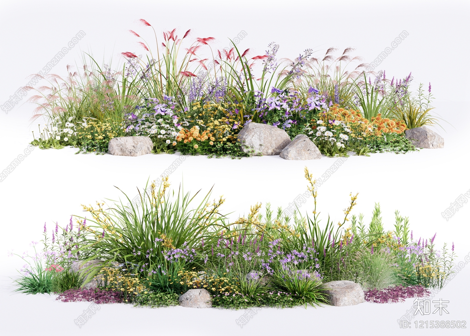 花境式景观花境SU模型下载【ID:1215388502】