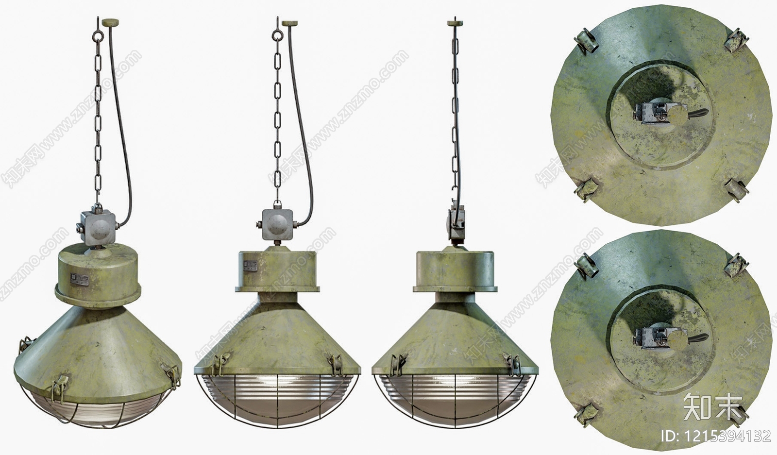 工业复古风小吊灯3D模型下载【ID:1215394132】