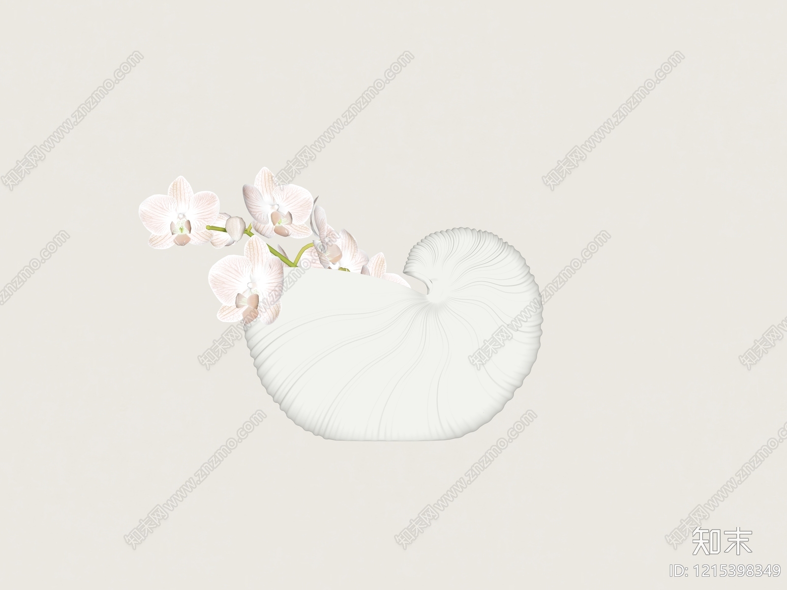 奶油风花瓶SU模型下载【ID:1215398349】