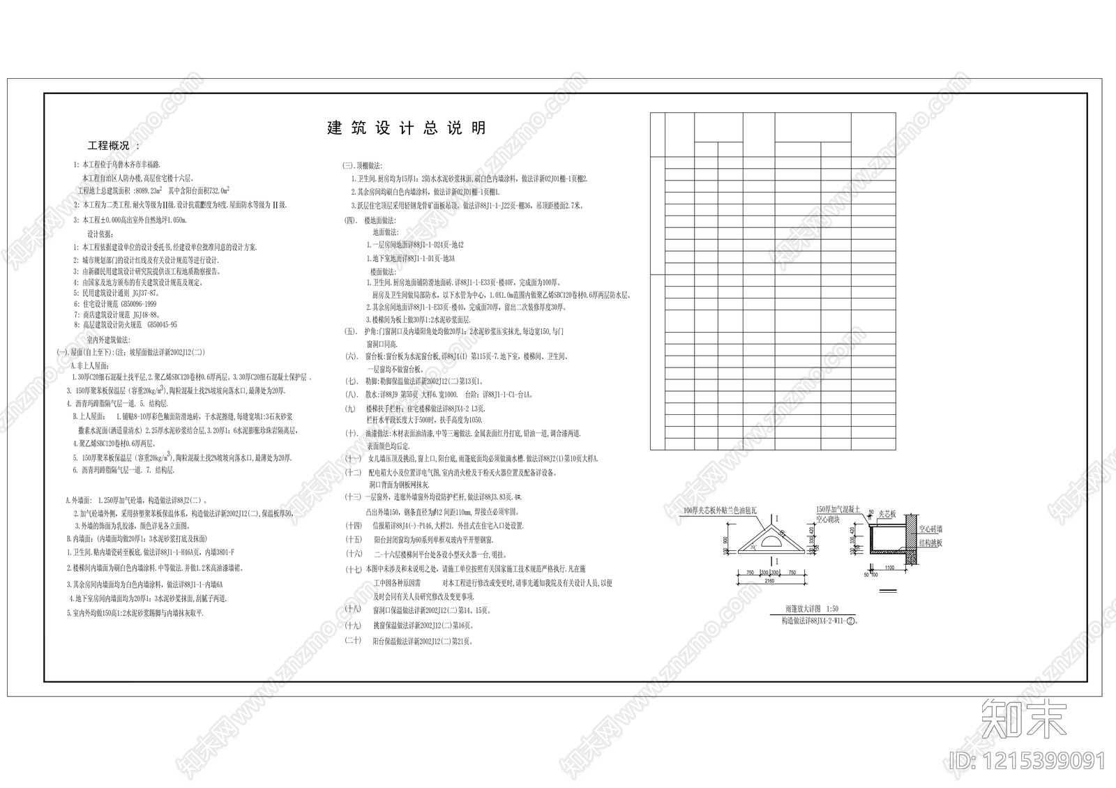 现代设计说明施工图下载【ID:1215399091】
