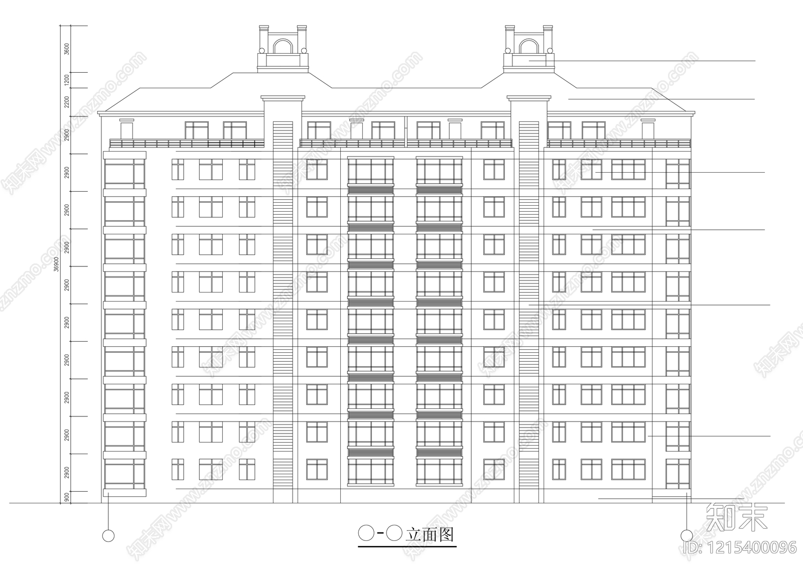 多层住宅cad施工图下载【ID:1215400096】