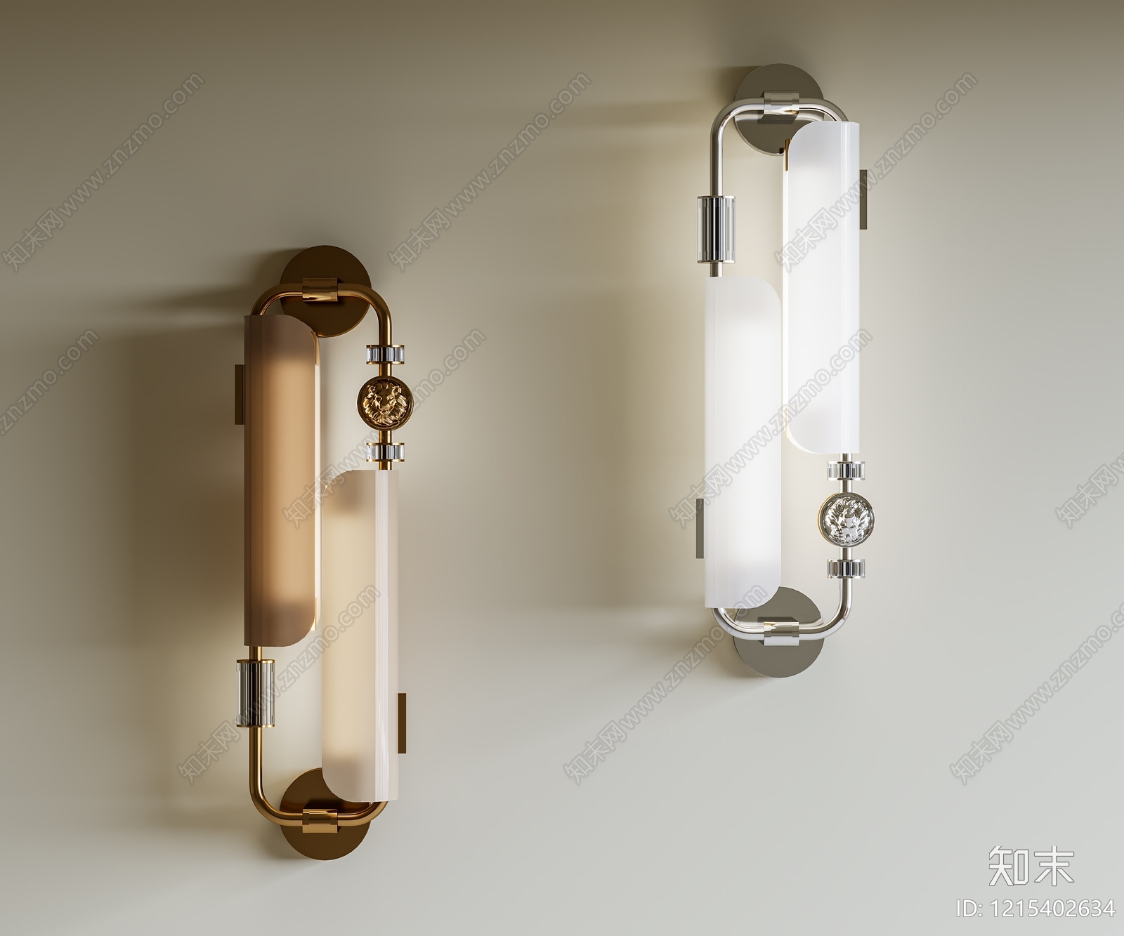 现代轻奢壁灯3D模型下载【ID:1215402634】