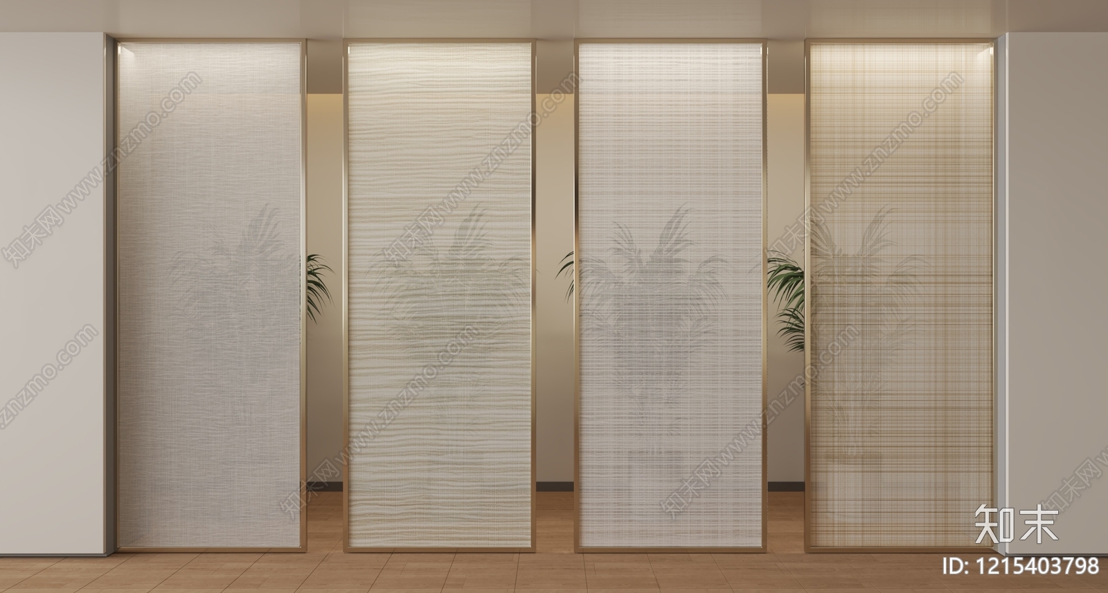 日式玻璃隔断SU模型下载【ID:1215403798】