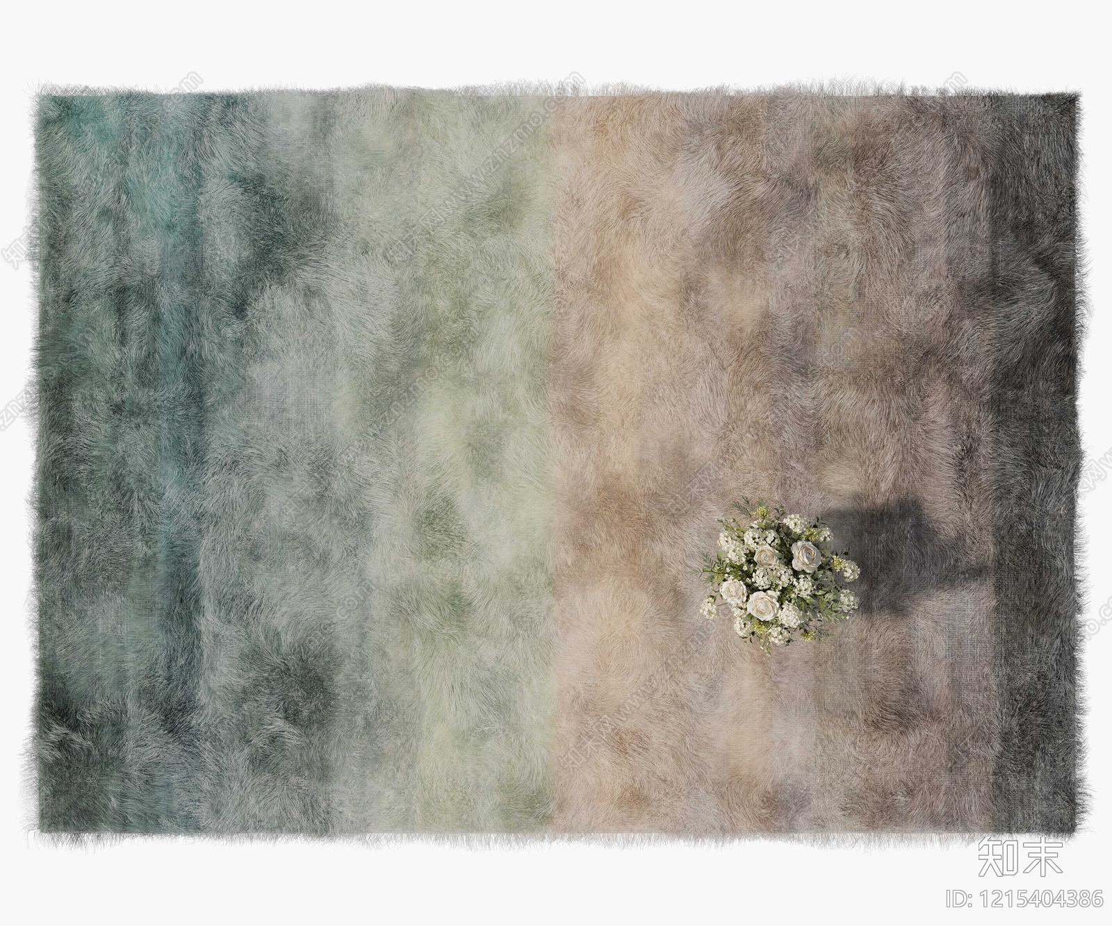 渐变毛绒风毛绒地毯3D模型下载【ID:1215404386】
