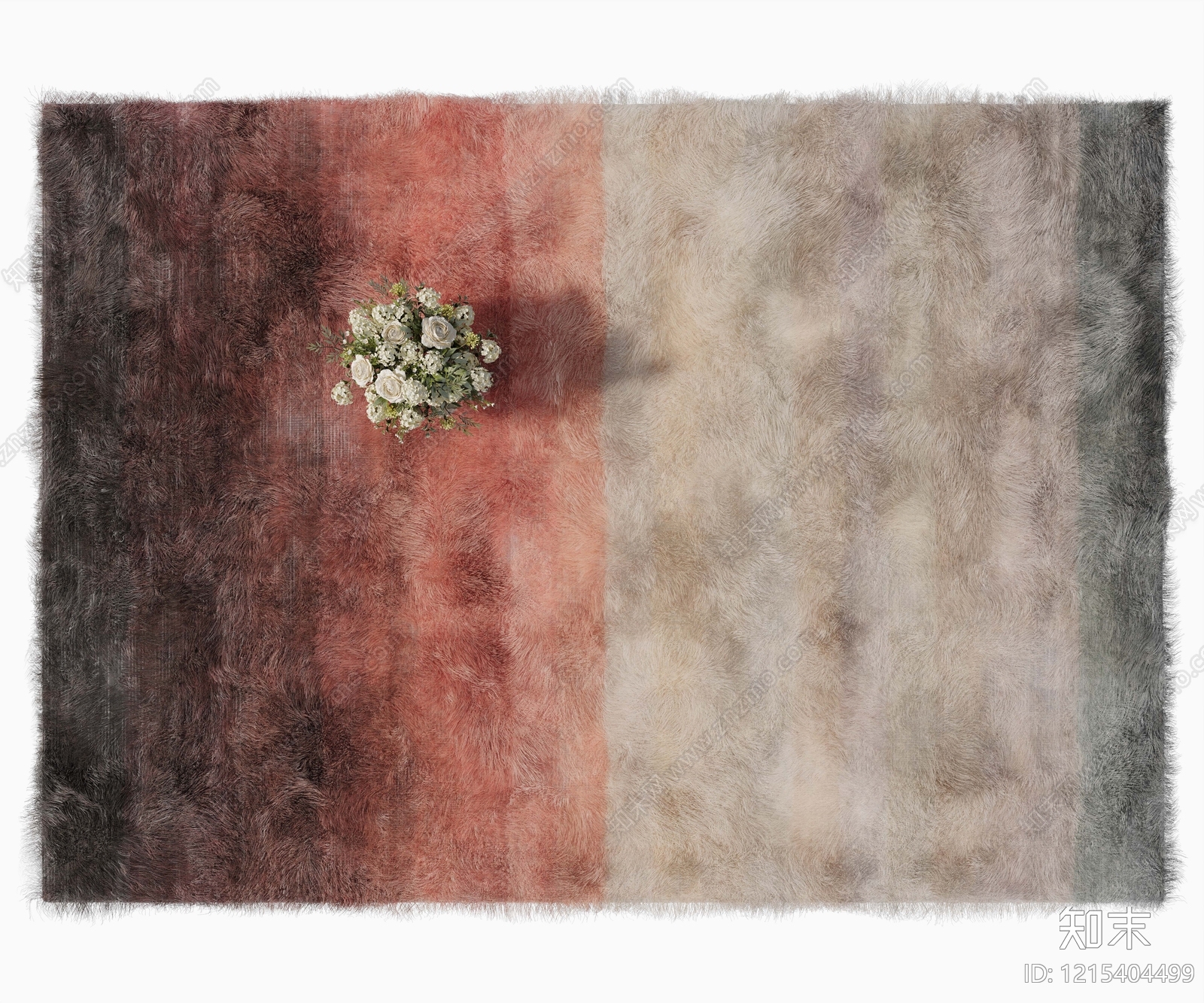 渐变毛绒风毛绒地毯3D模型下载【ID:1215404499】