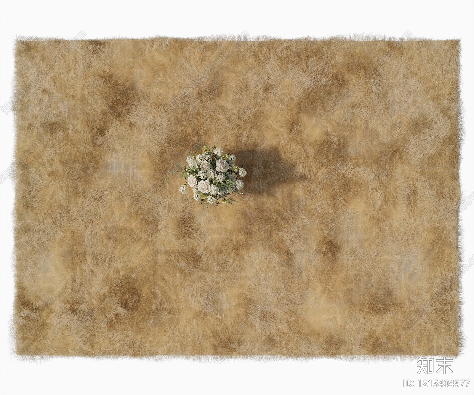 奶油风毛绒地毯3D模型下载【ID:1215404577】