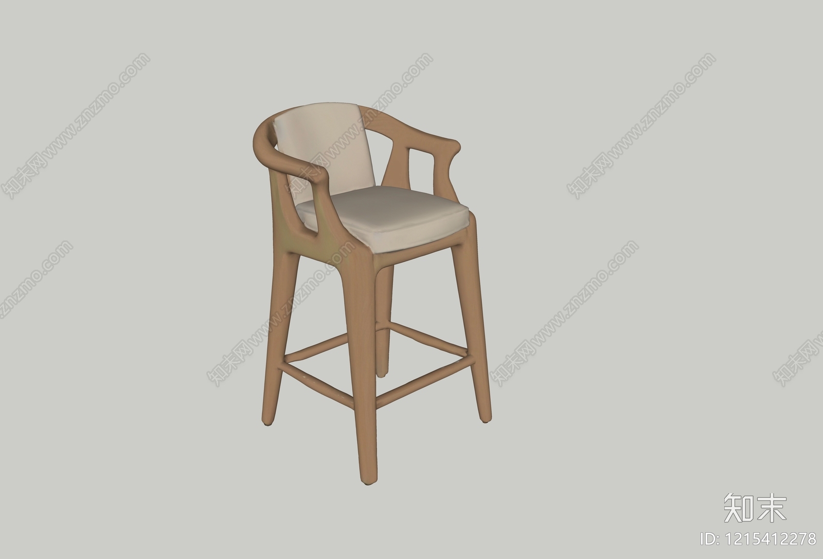 现代简约吧椅SU模型下载【ID:1215412278】