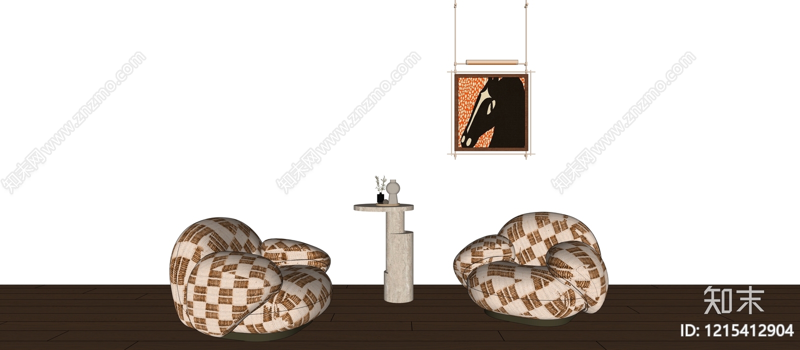 休闲懒人沙发3D模型下载【ID:1215412904】