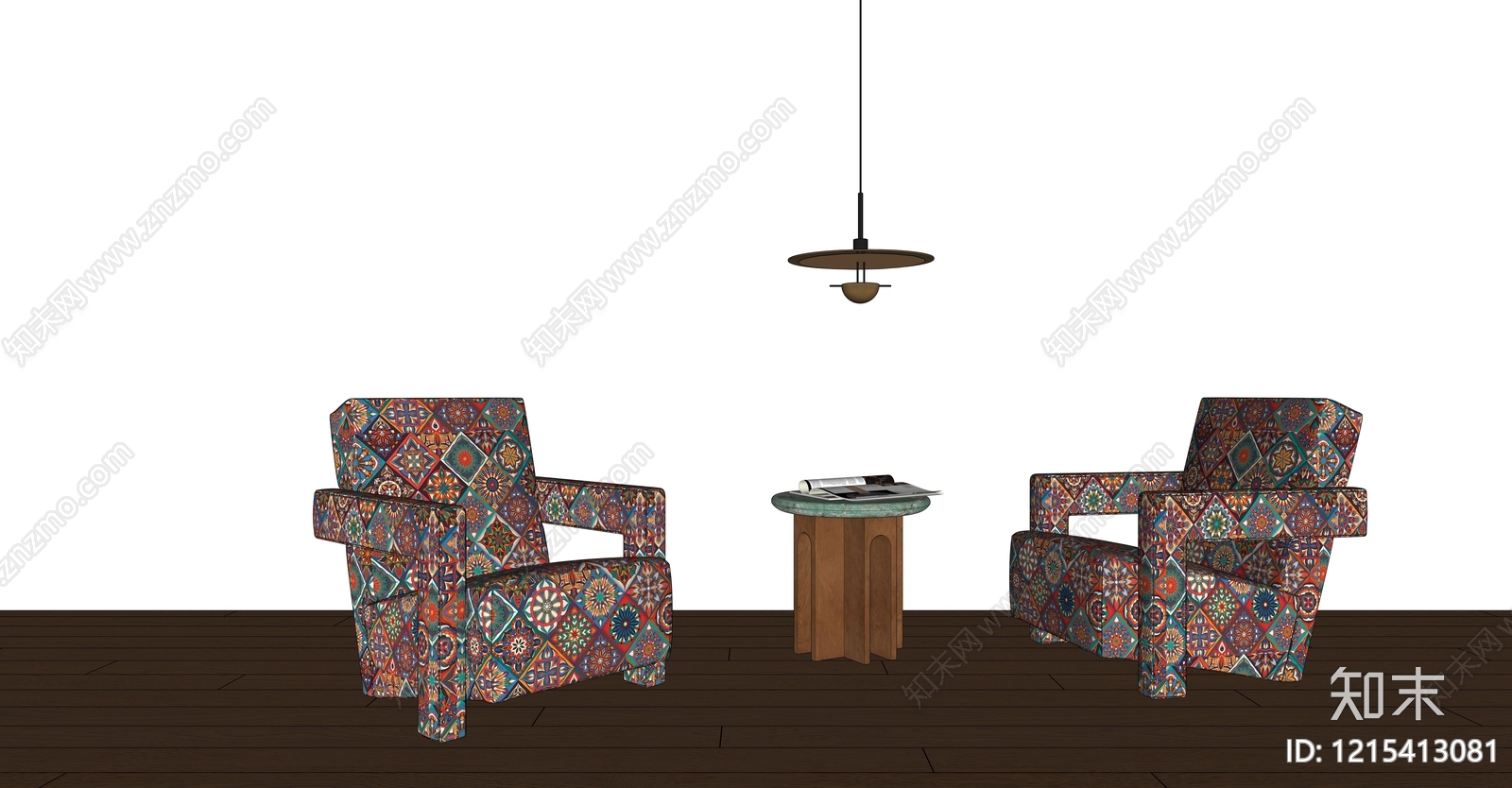 多巴胺风休闲椅3D模型下载【ID:1215413081】