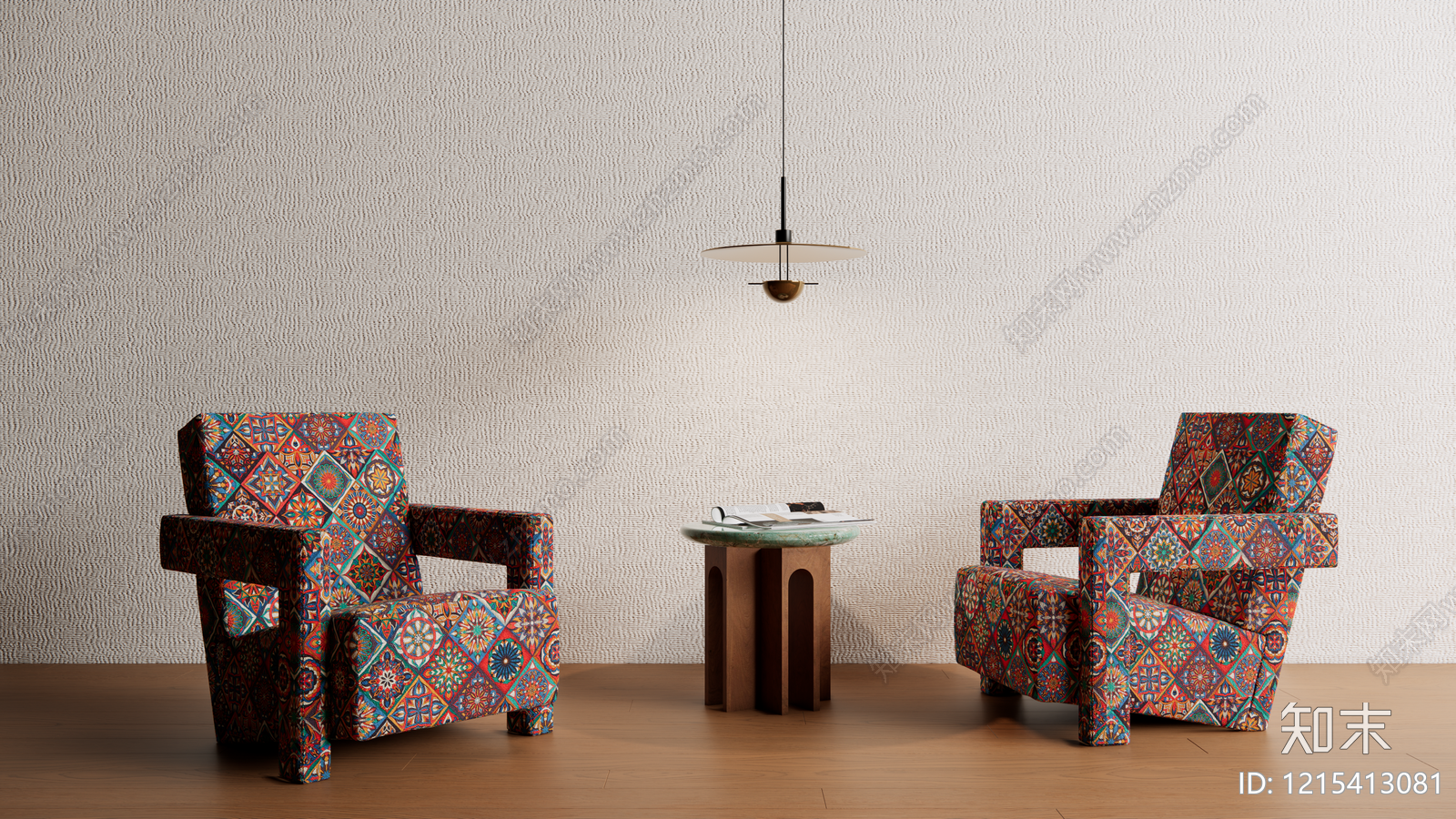 多巴胺风休闲椅3D模型下载【ID:1215413081】