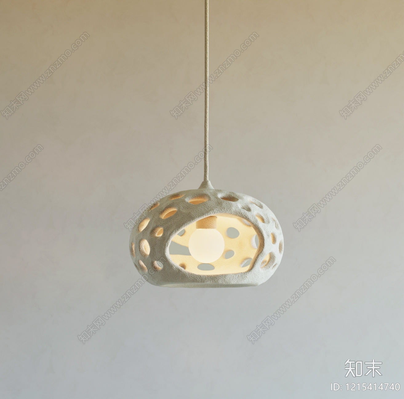 侘寂风小吊灯3D模型下载【ID:1215414740】