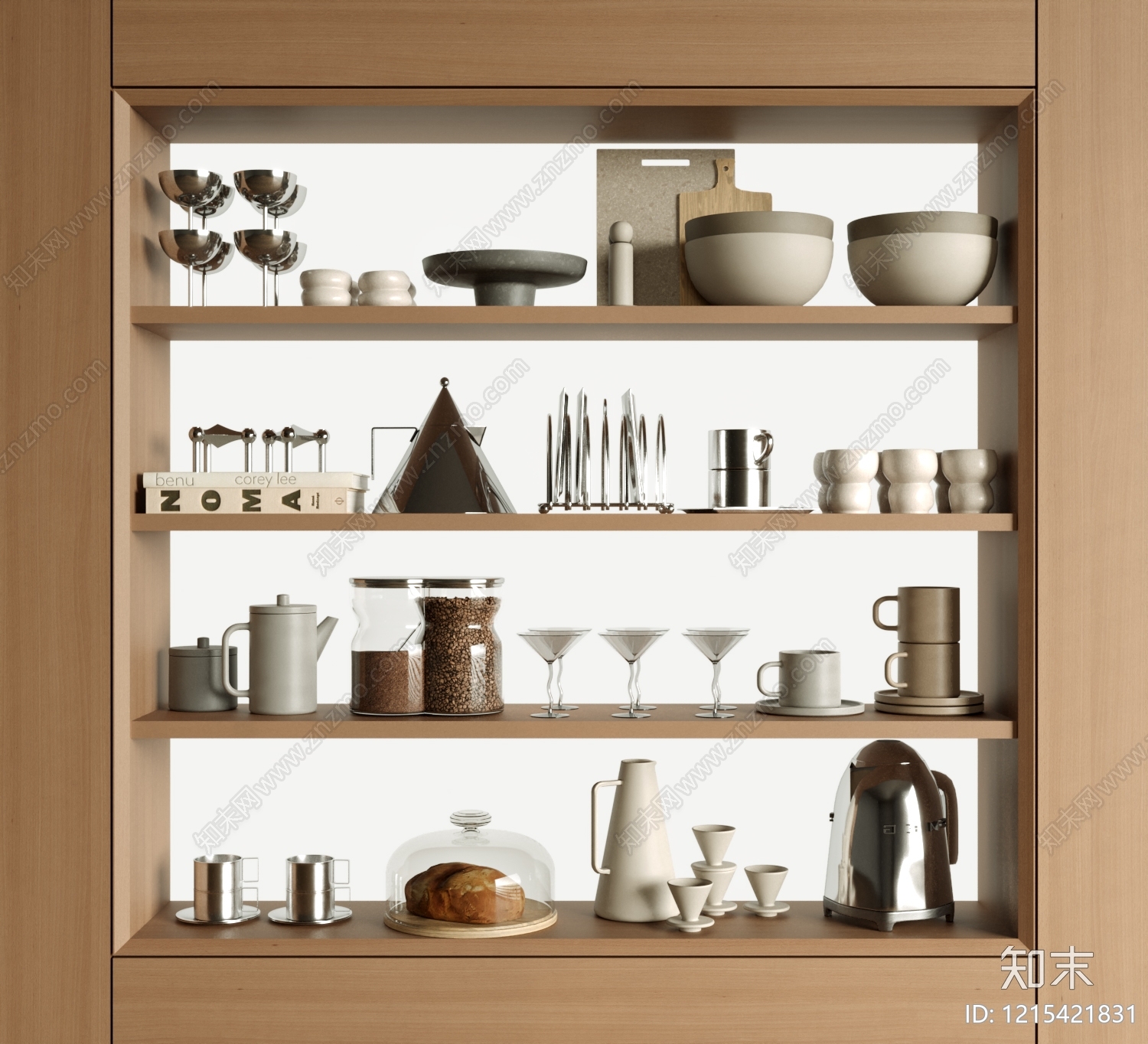 现代简约厨房用品3D模型下载【ID:1215421831】