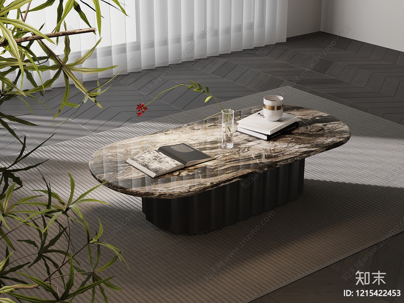 现代简约茶几3D模型下载【ID:1215422453】