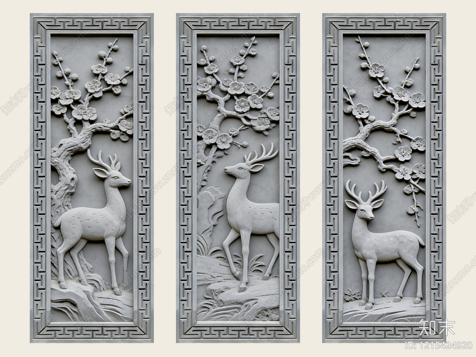 新中式浮雕SU模型下载【ID:1215424920】