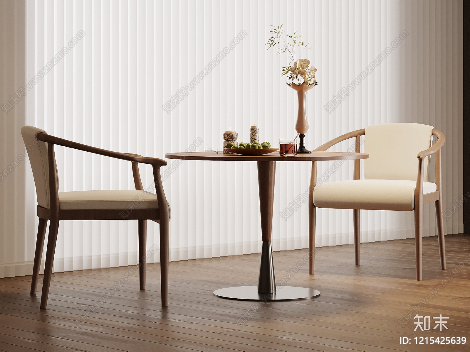新中式休闲桌椅3D模型下载【ID:1215425639】
