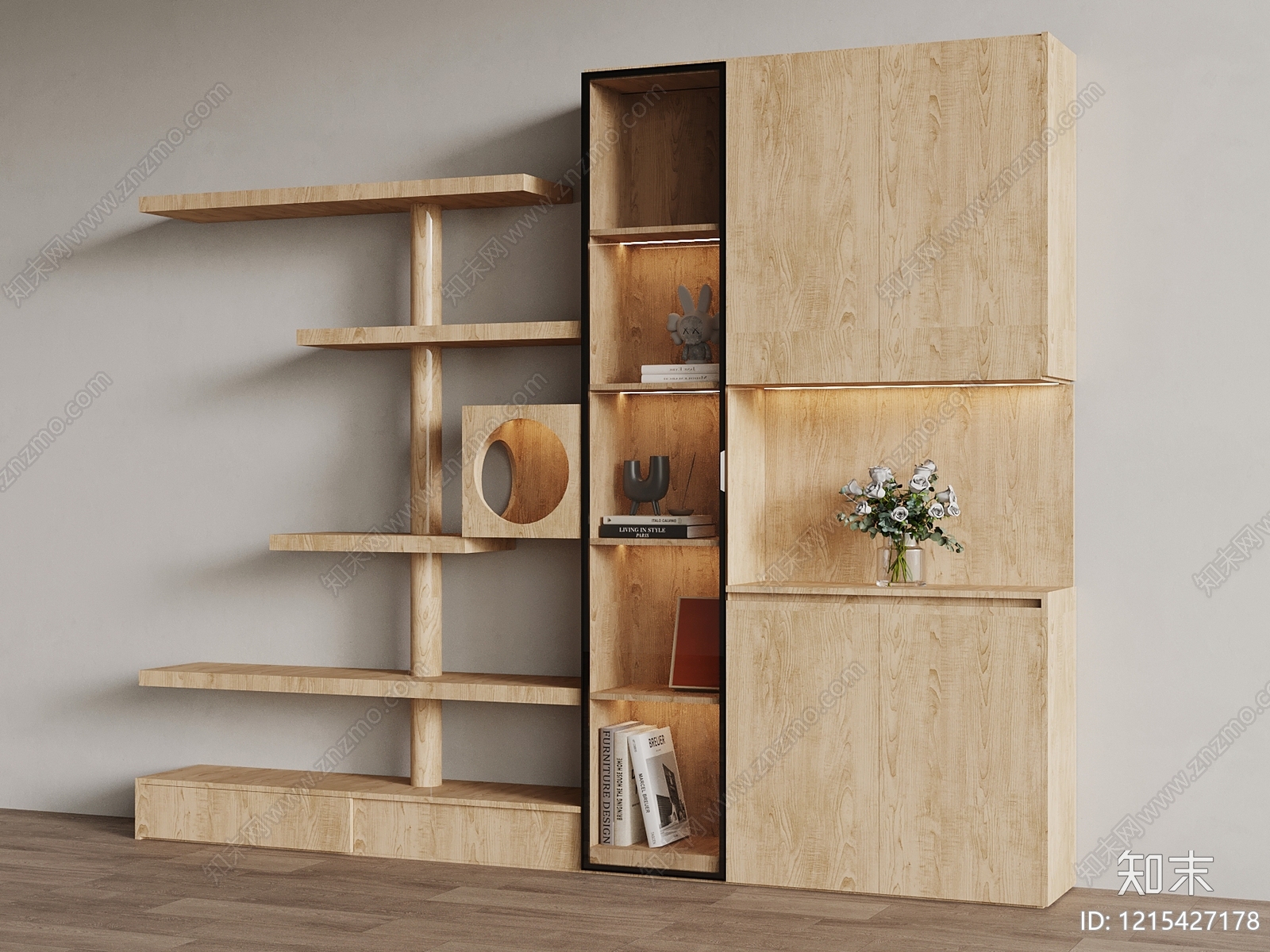 原木极简宠物用品3D模型下载【ID:1215427178】