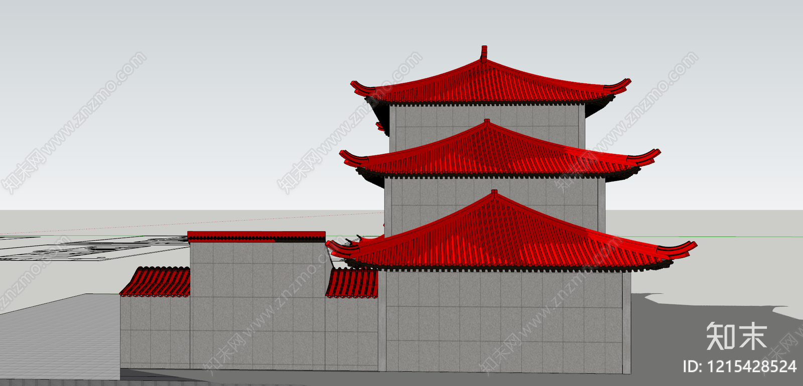 禅意中式别墅建筑施工图下载【ID:1215428524】