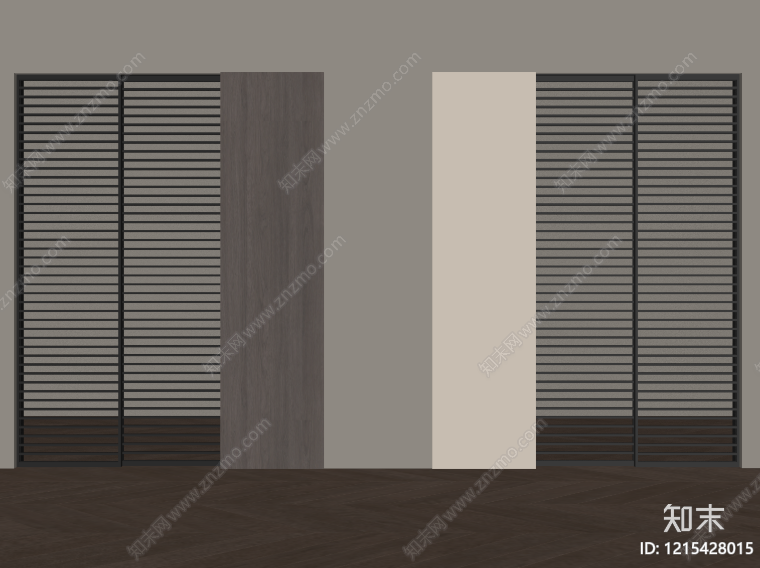 极简推拉门SU模型下载【ID:1215428015】