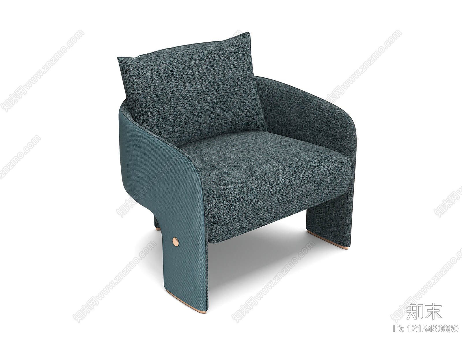 现代简约单人沙发3D模型下载【ID:1215430880】