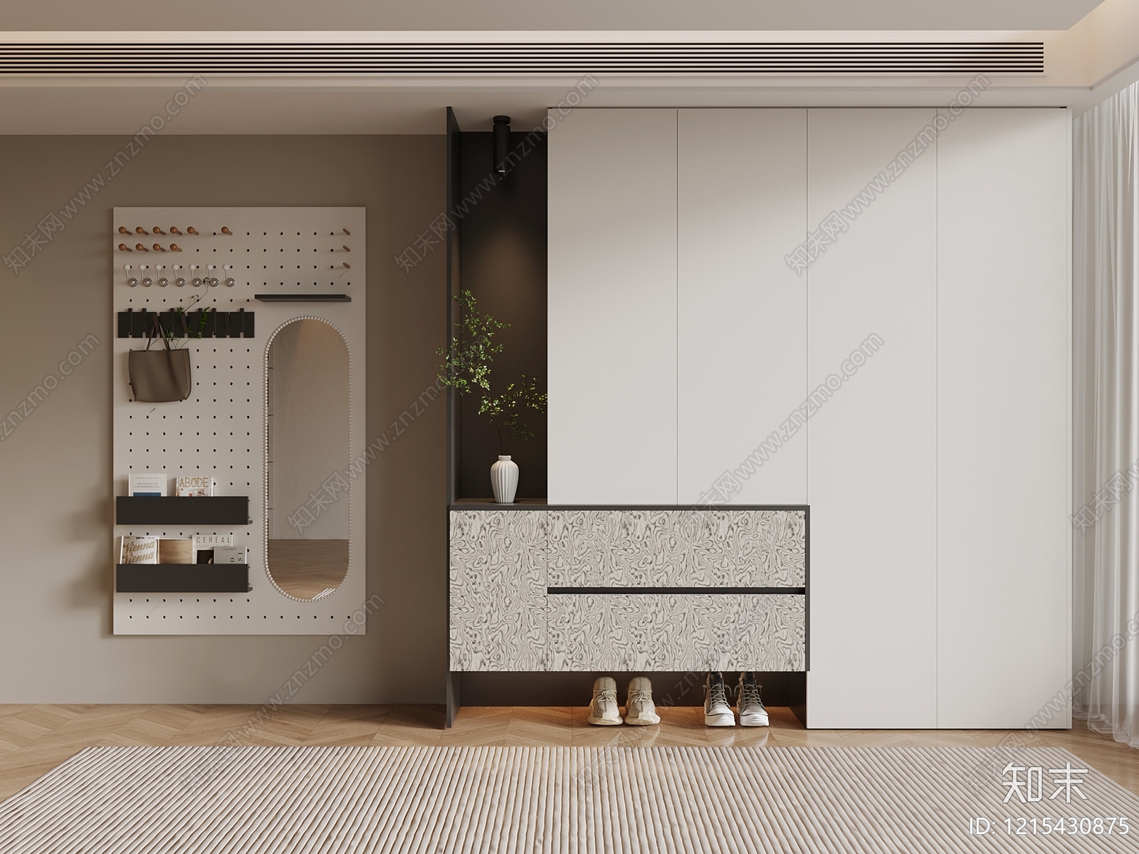现代简约玄关3D模型下载【ID:1215430875】