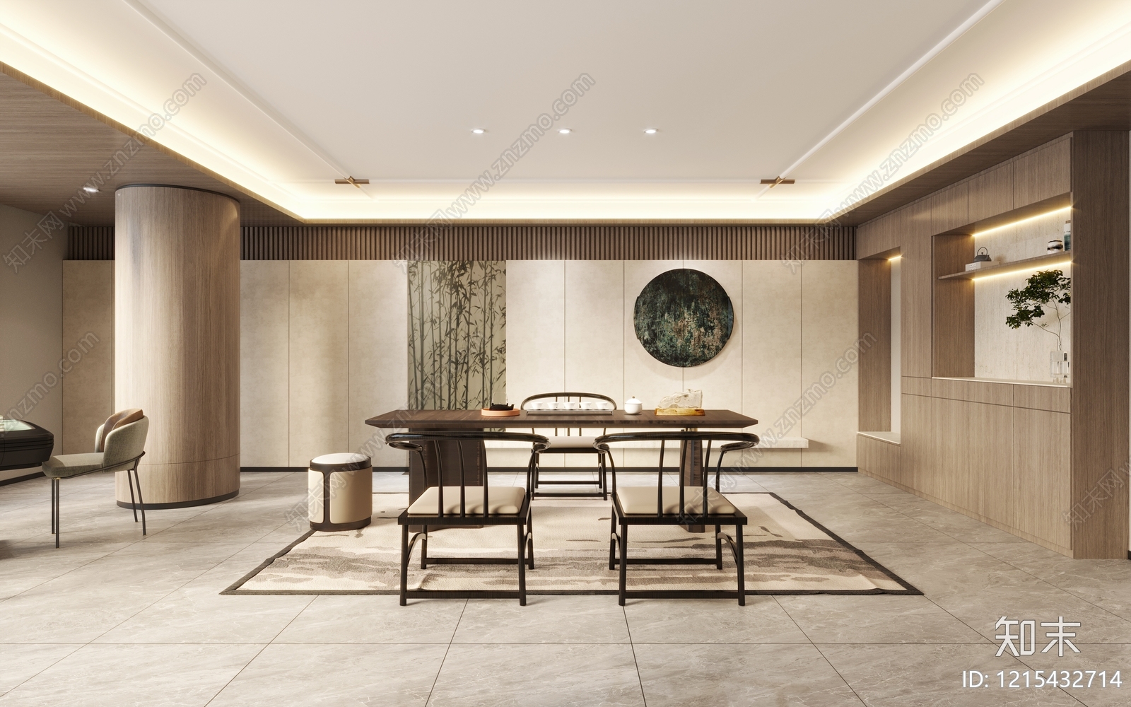 新中式包厢3D模型下载【ID:1215432714】