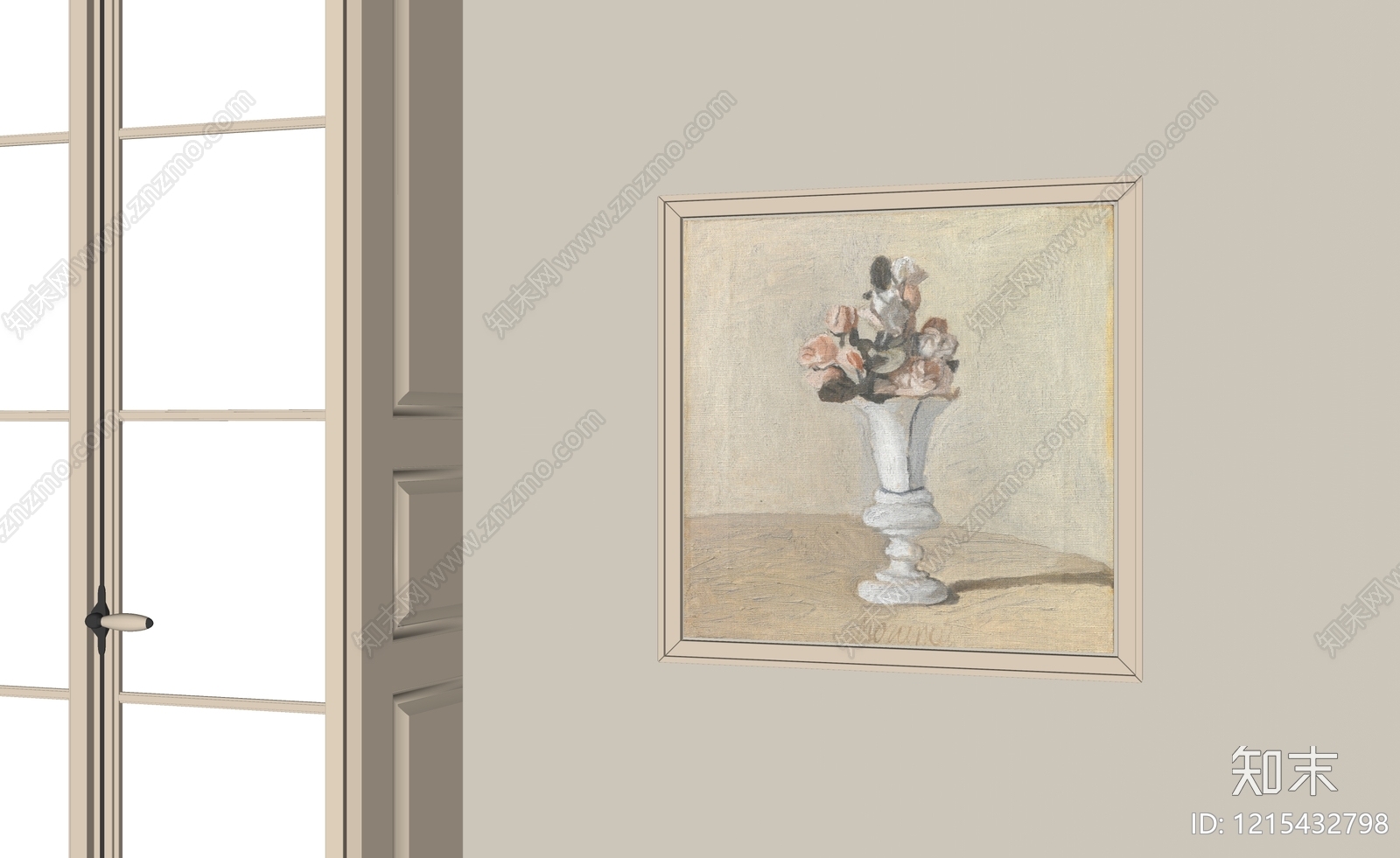 现代挂画SU模型下载【ID:1215432798】