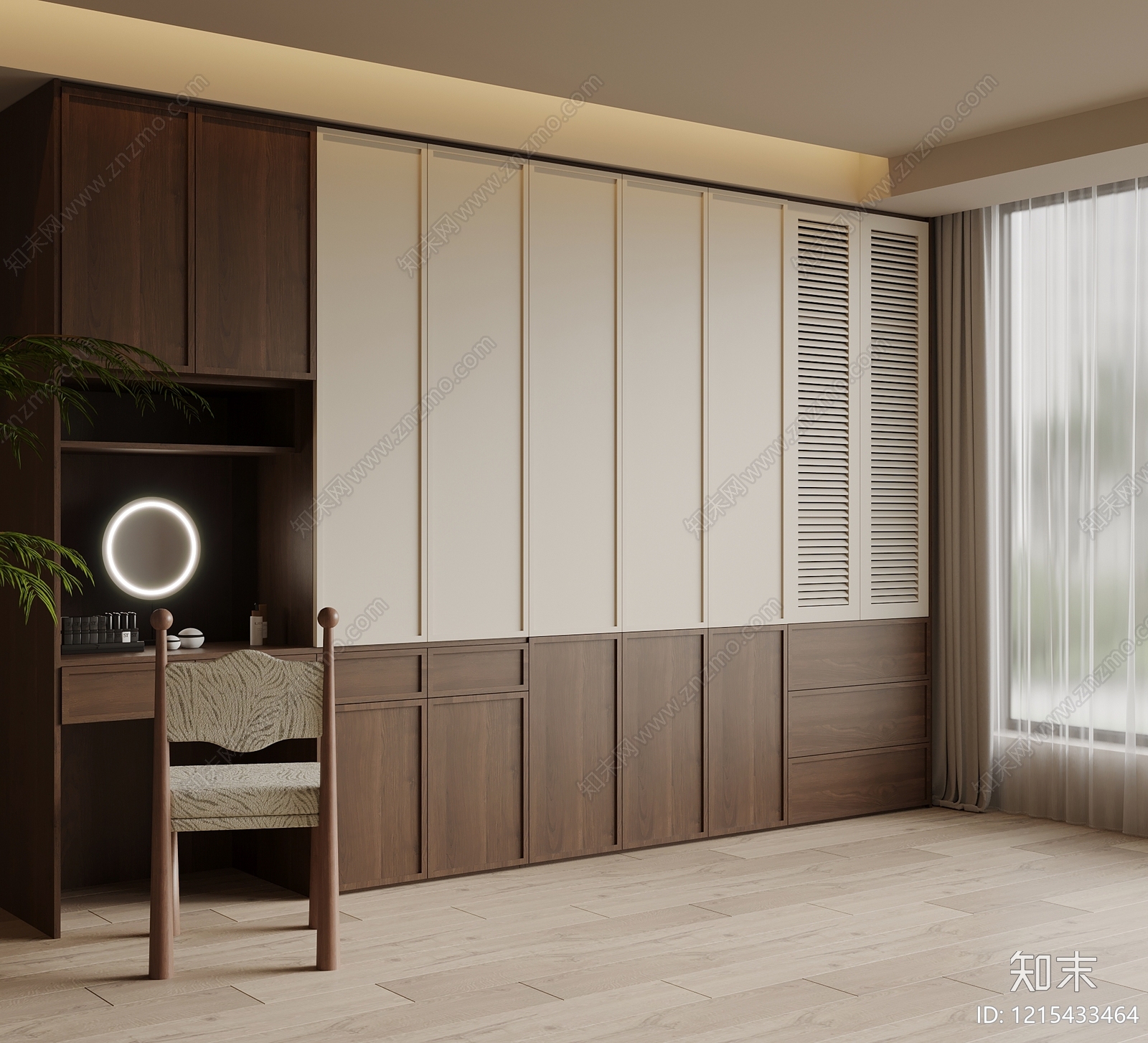 奶油风储物柜3D模型下载【ID:1215433464】