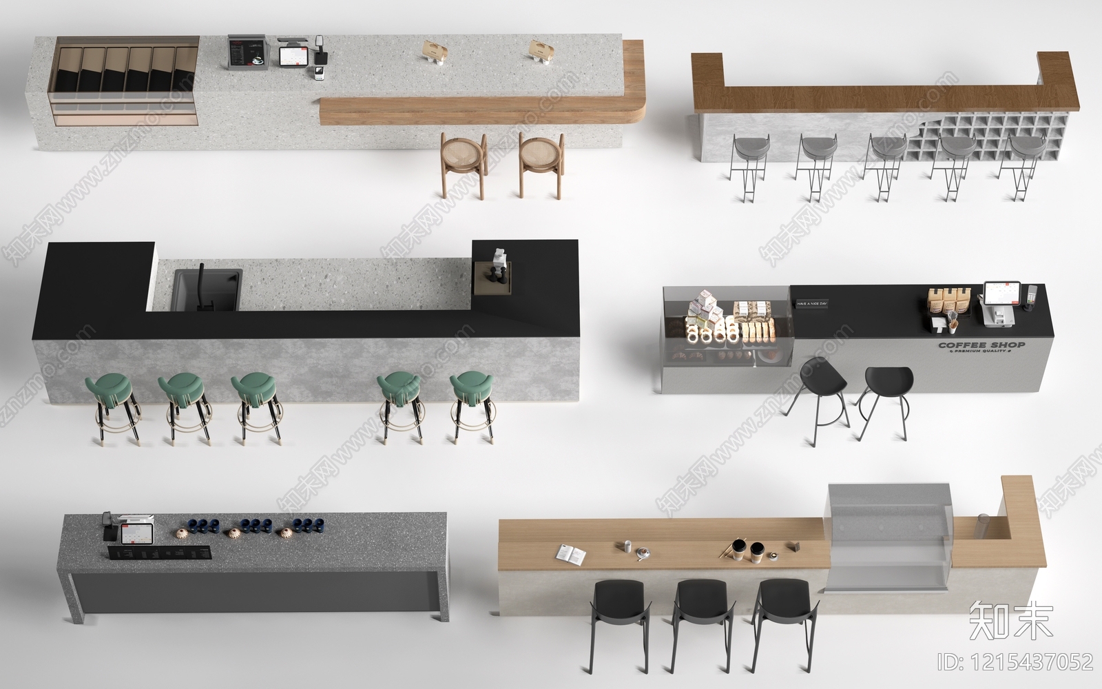 现代简约收银台SU模型下载【ID:1215437052】