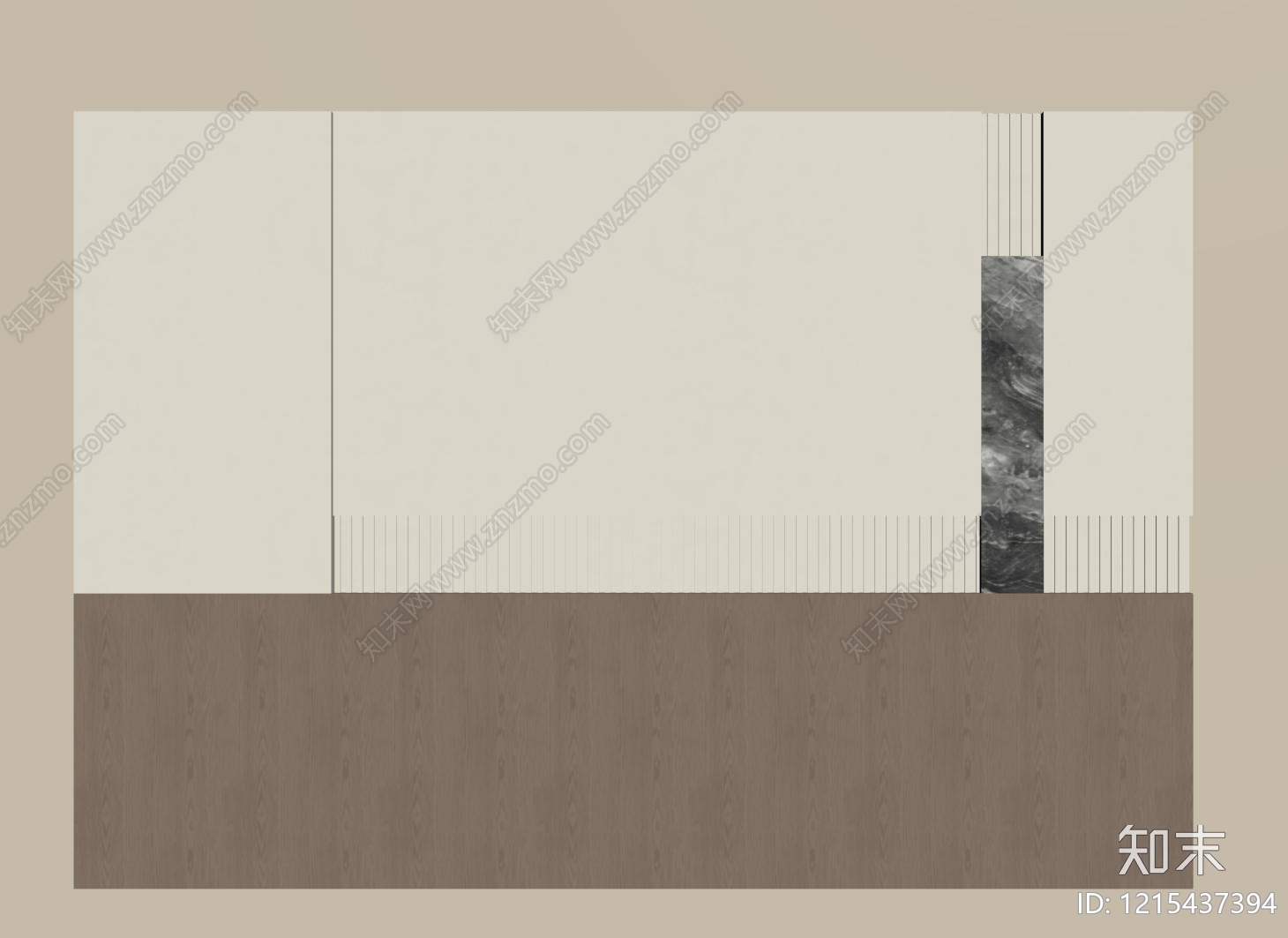 现代简约背景墙SU模型下载【ID:1215437394】