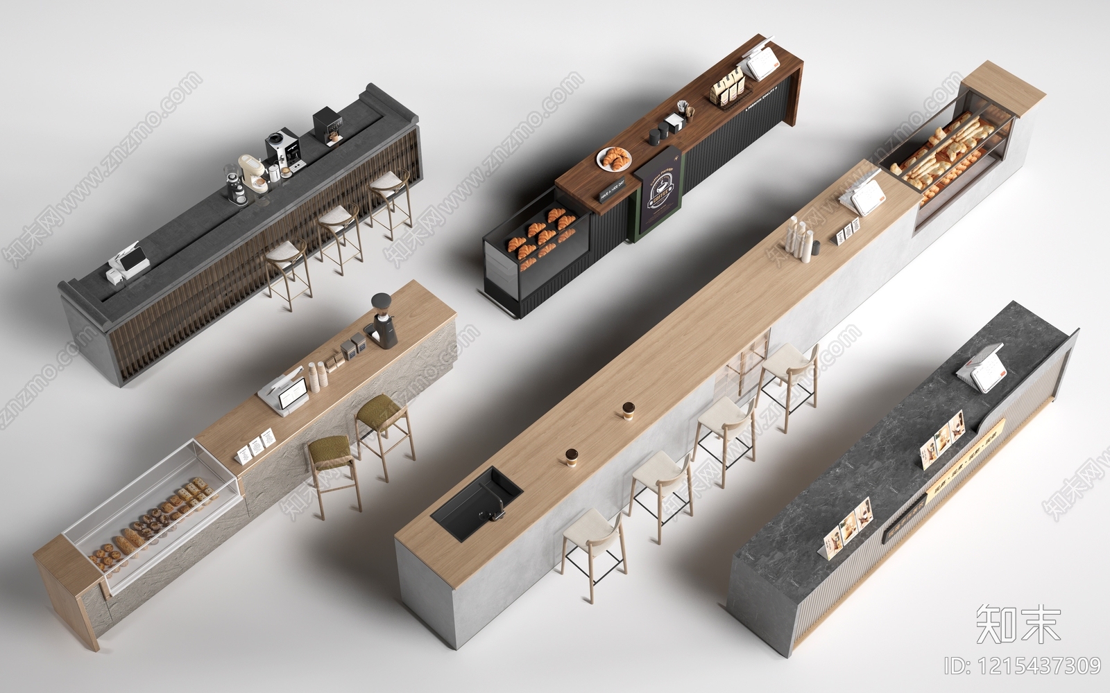 现代简约收银台SU模型下载【ID:1215437309】