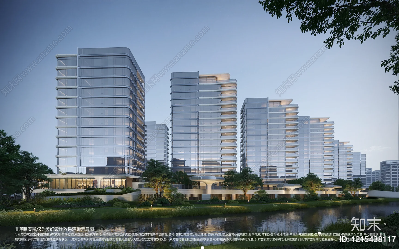 现代主义小高层住宅楼SU模型下载【ID:1215438117】