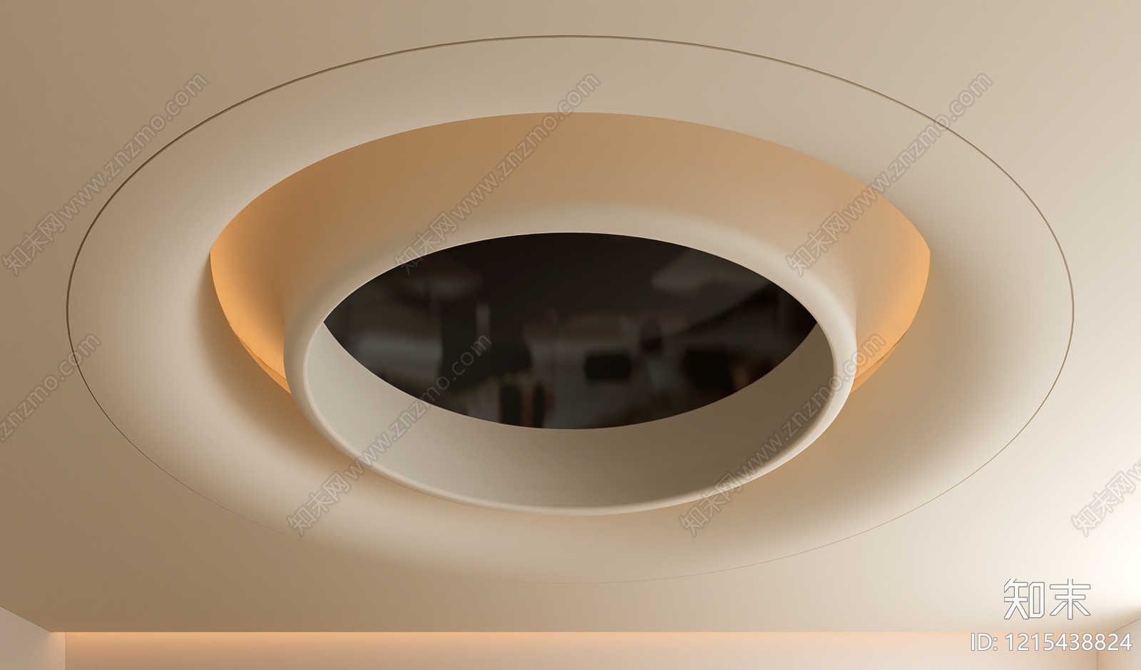 奶油风吊顶3D模型下载【ID:1215438824】