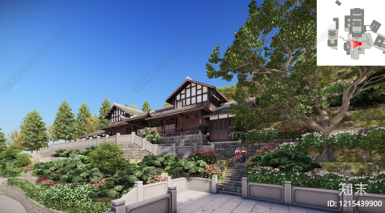 新中式侘寂寺庙建筑下载【ID:1215439900】