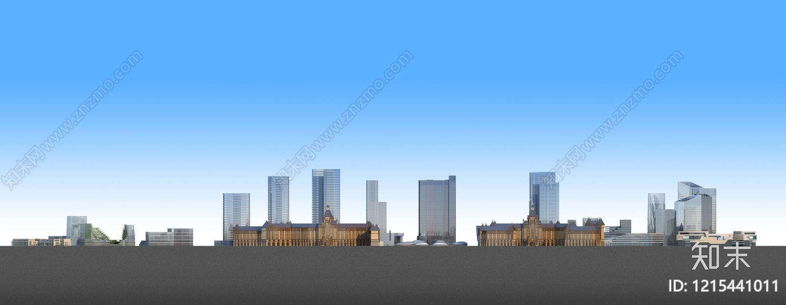 现代主义鸟瞰规划3D模型下载【ID:1215441011】