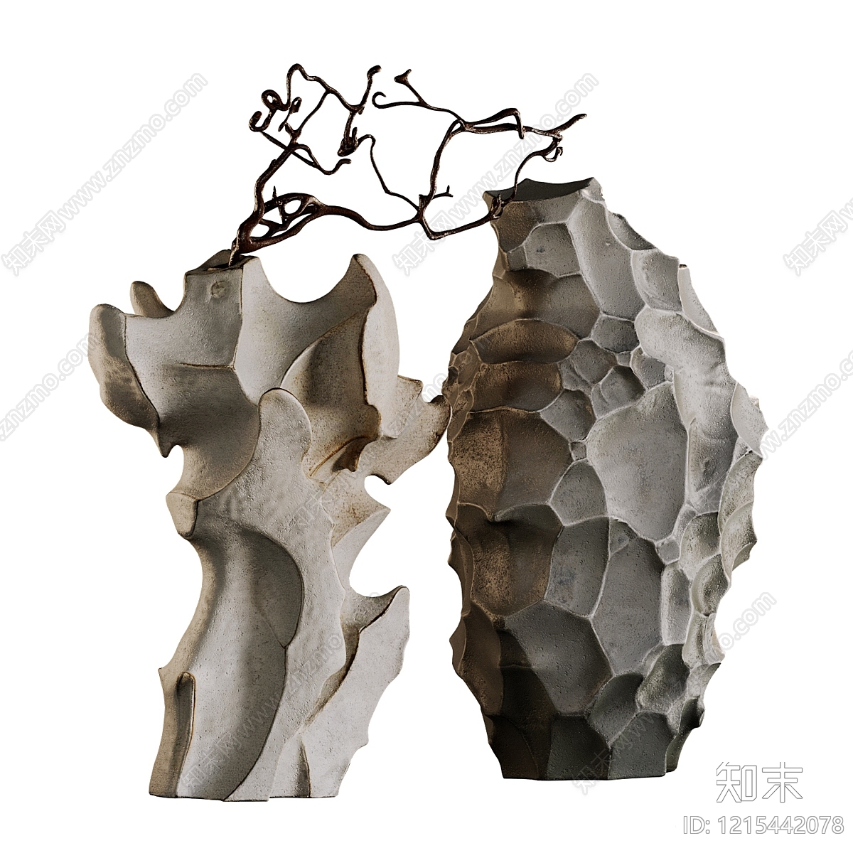 新中式摆件组合SU模型下载【ID:1215442078】