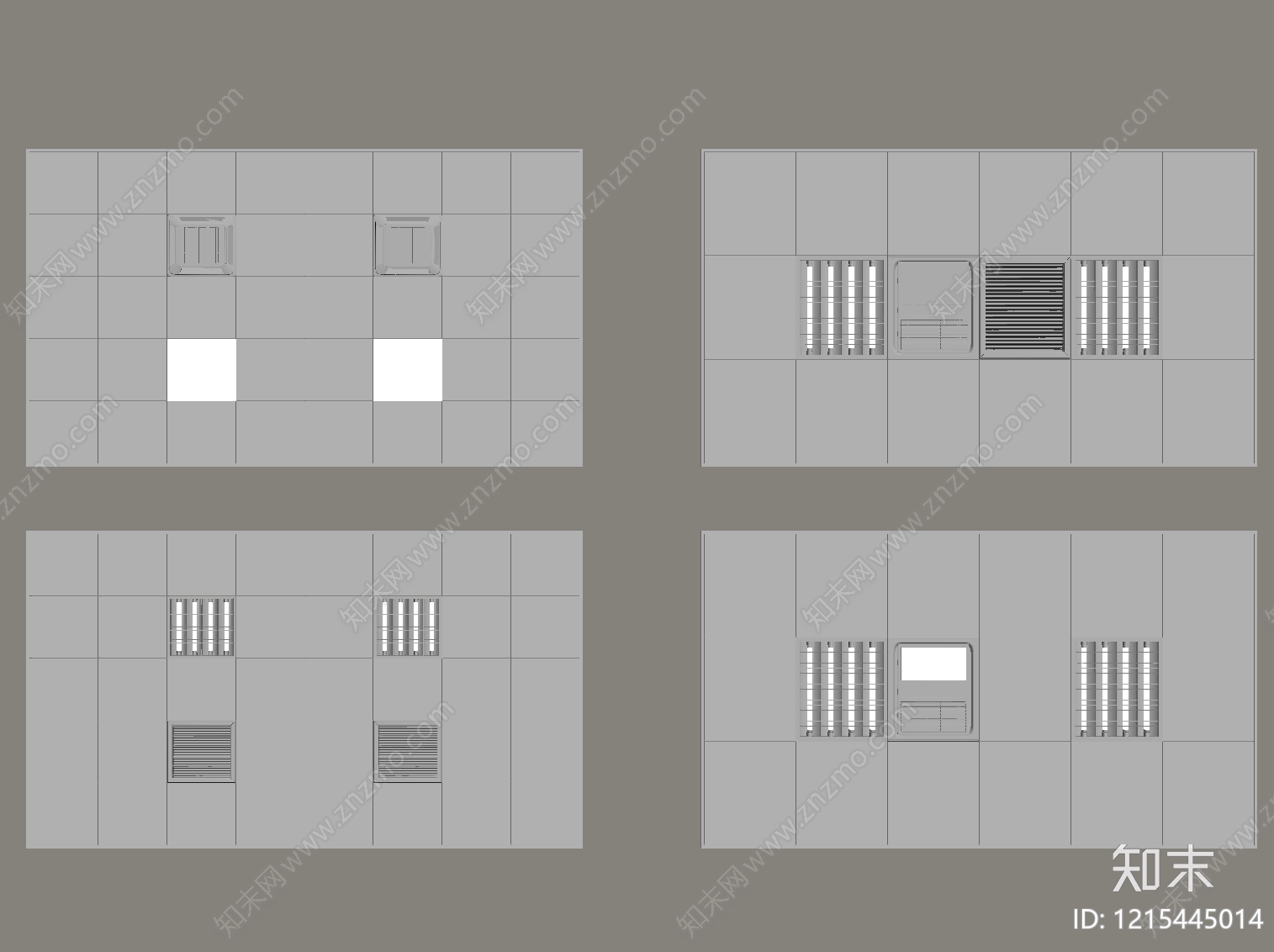 极简吊顶SU模型下载【ID:1215445014】