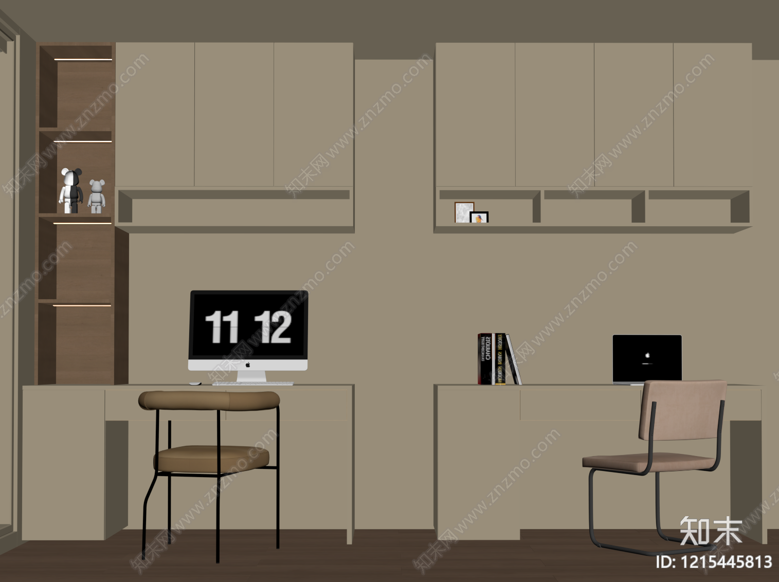 现代书桌椅SU模型下载【ID:1215445813】