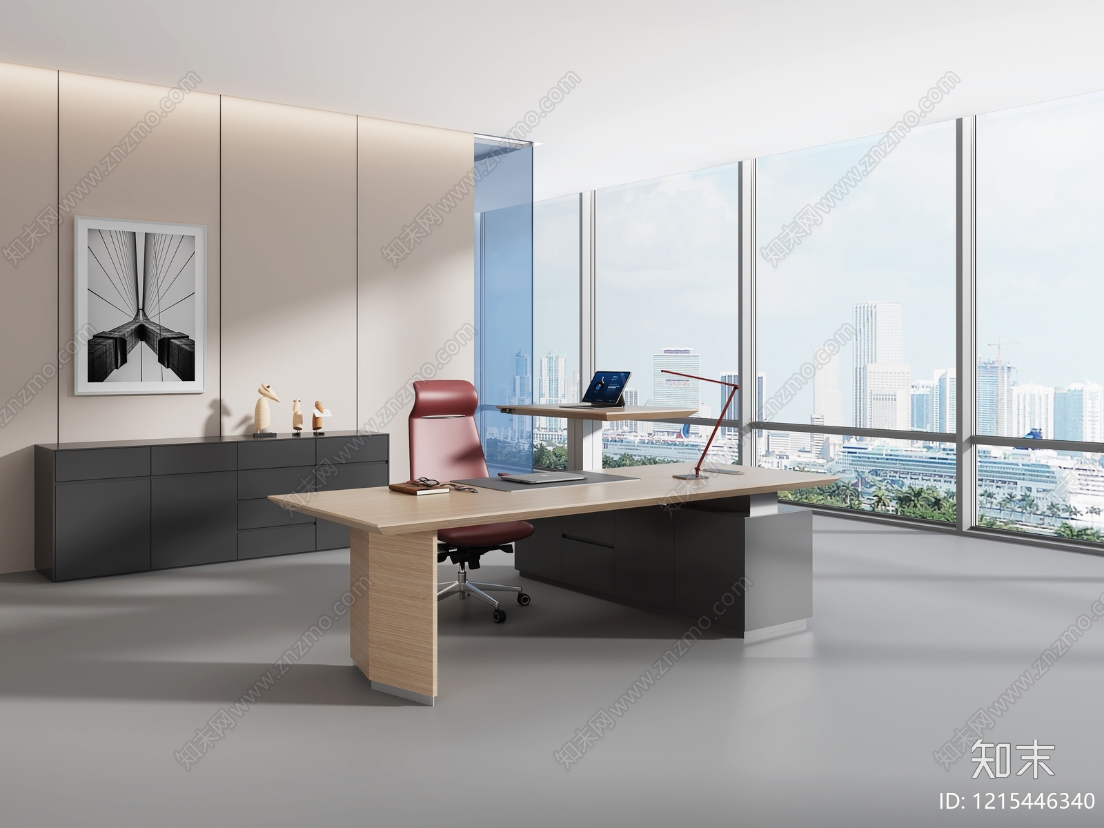 现代简约经理办公室SU模型下载【ID:1215446340】