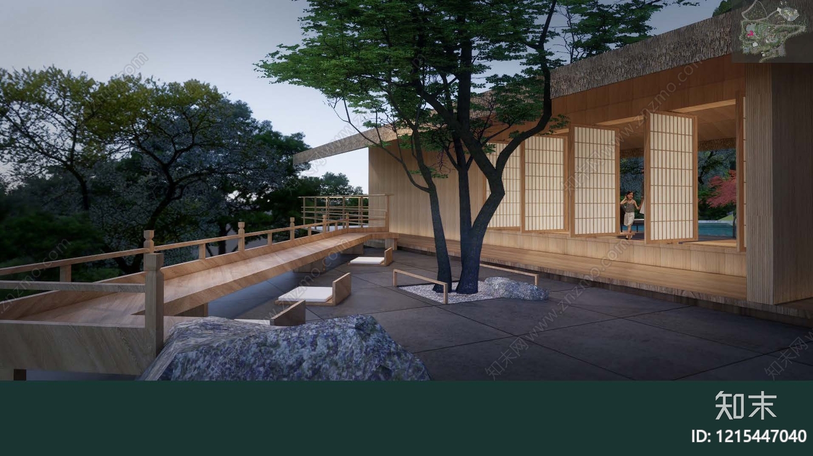 现代民宿景观下载【ID:1215447040】