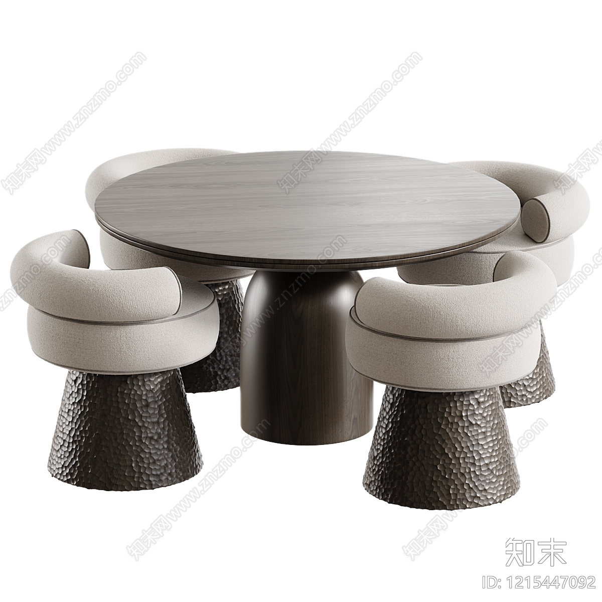 现代简约餐桌椅SU模型下载【ID:1215447092】