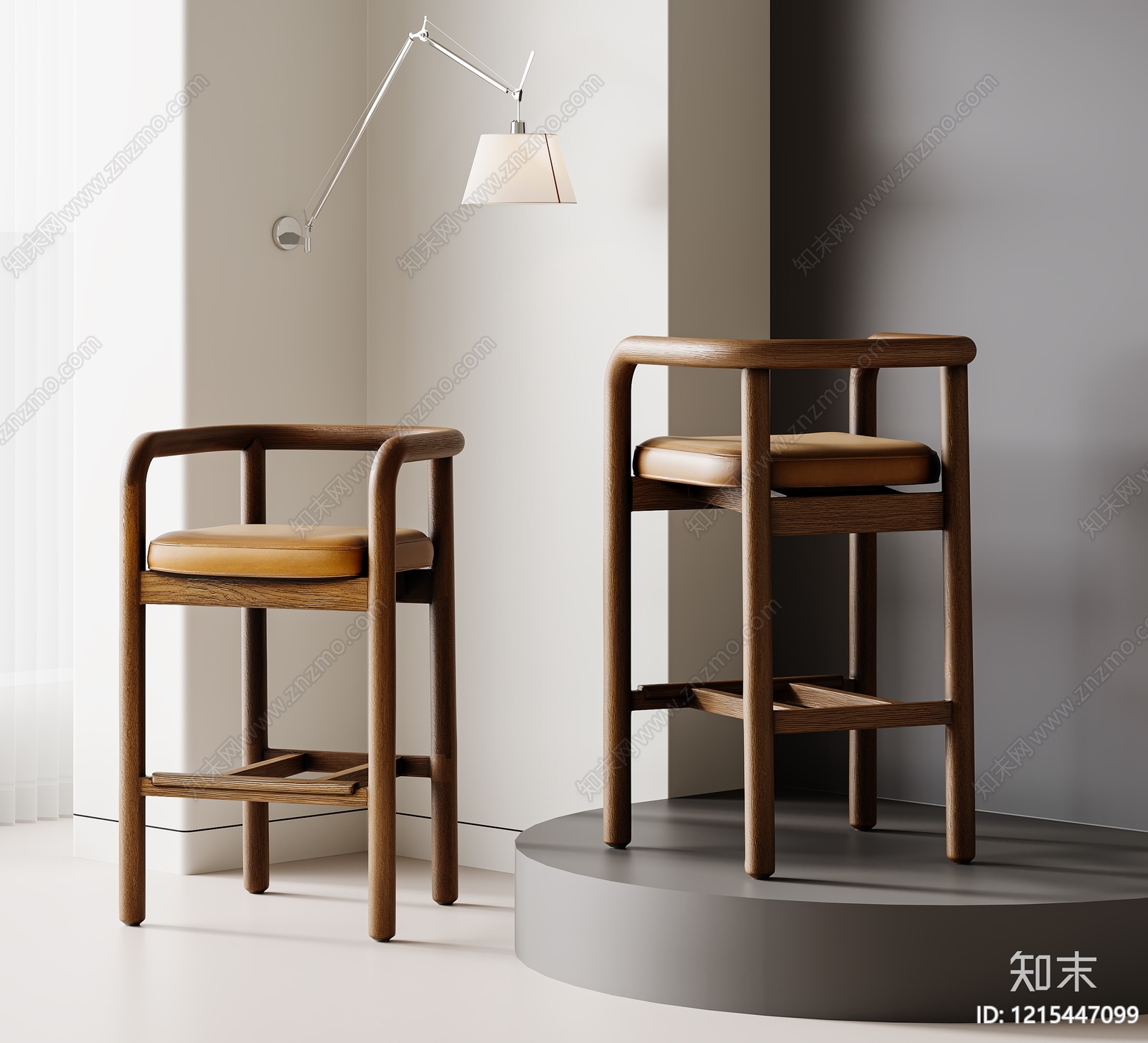 现代简约吧椅3D模型下载【ID:1215447099】
