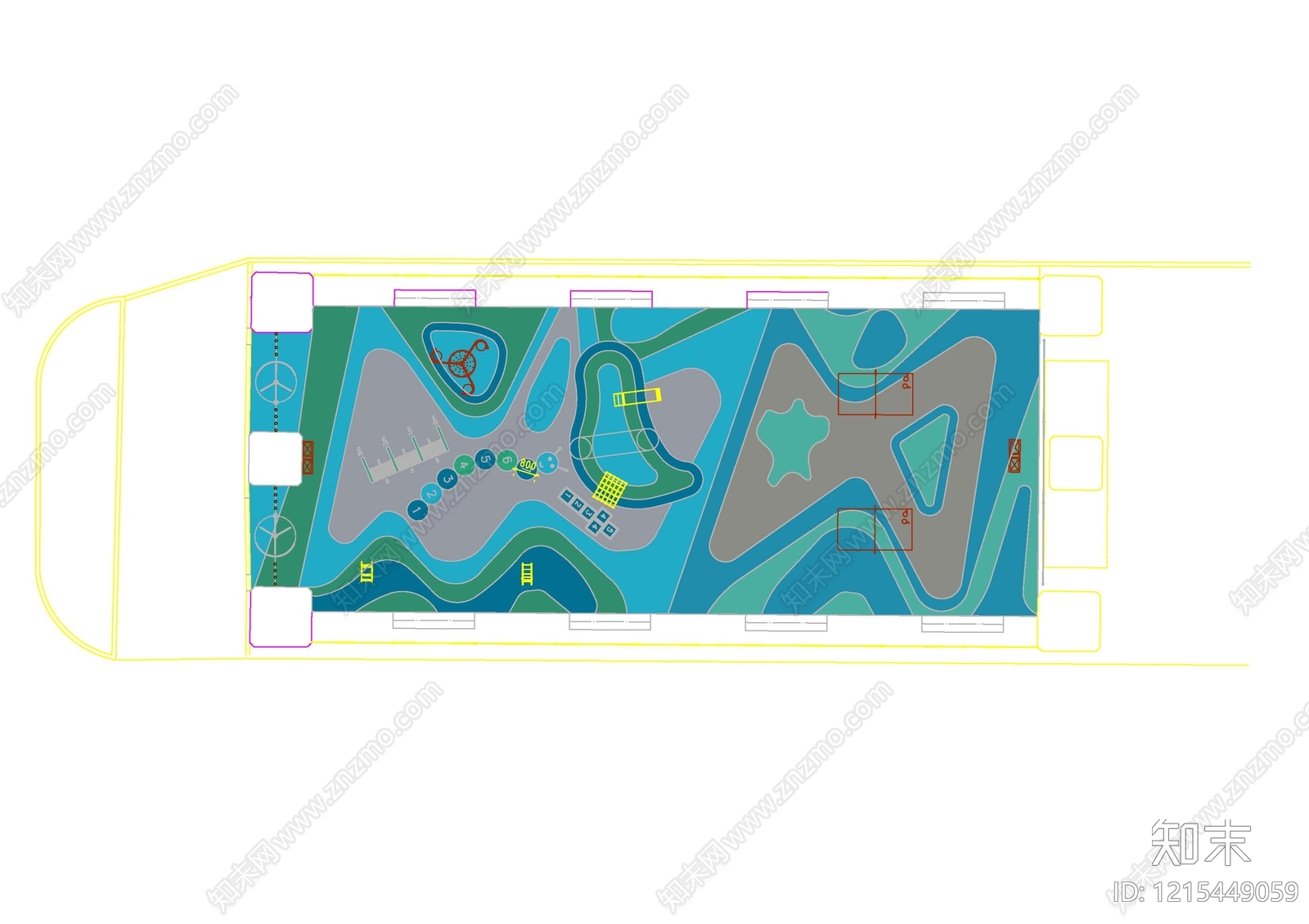 社区健身区施工图下载【ID:1215449059】