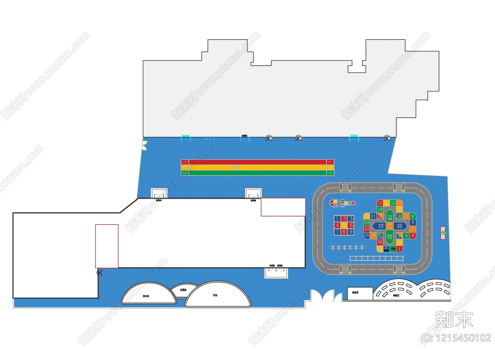 现代幼儿园施工图下载【ID:1215450102】