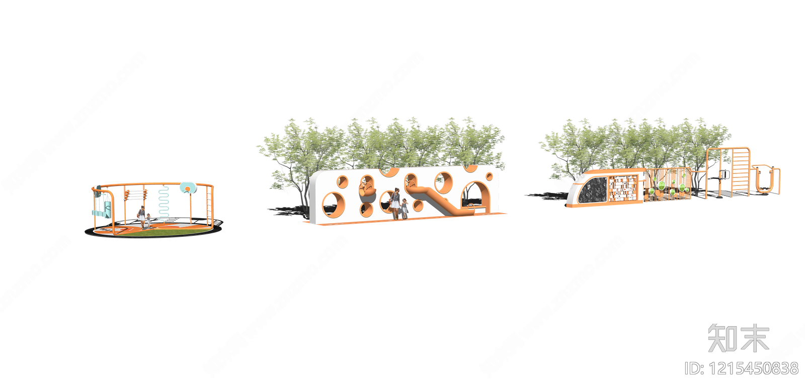 现代简约儿童游乐空间SU模型下载【ID:1215450838】