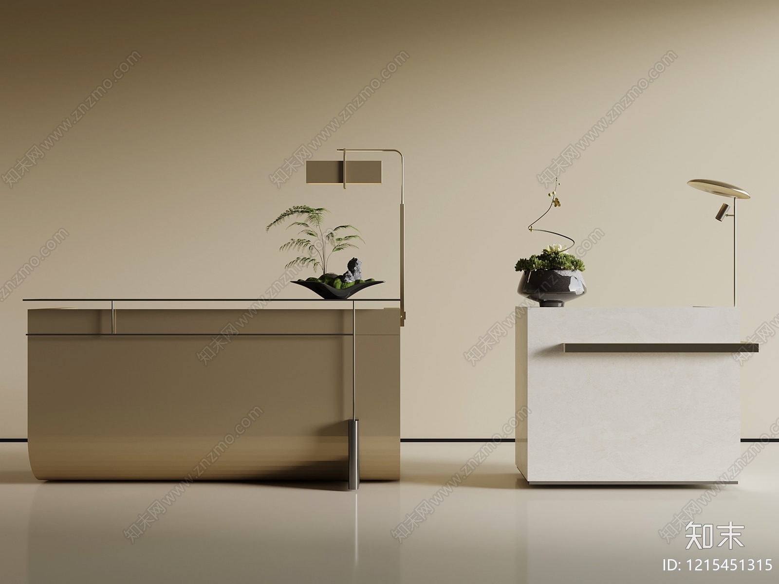 现代前台SU模型下载【ID:1215451315】