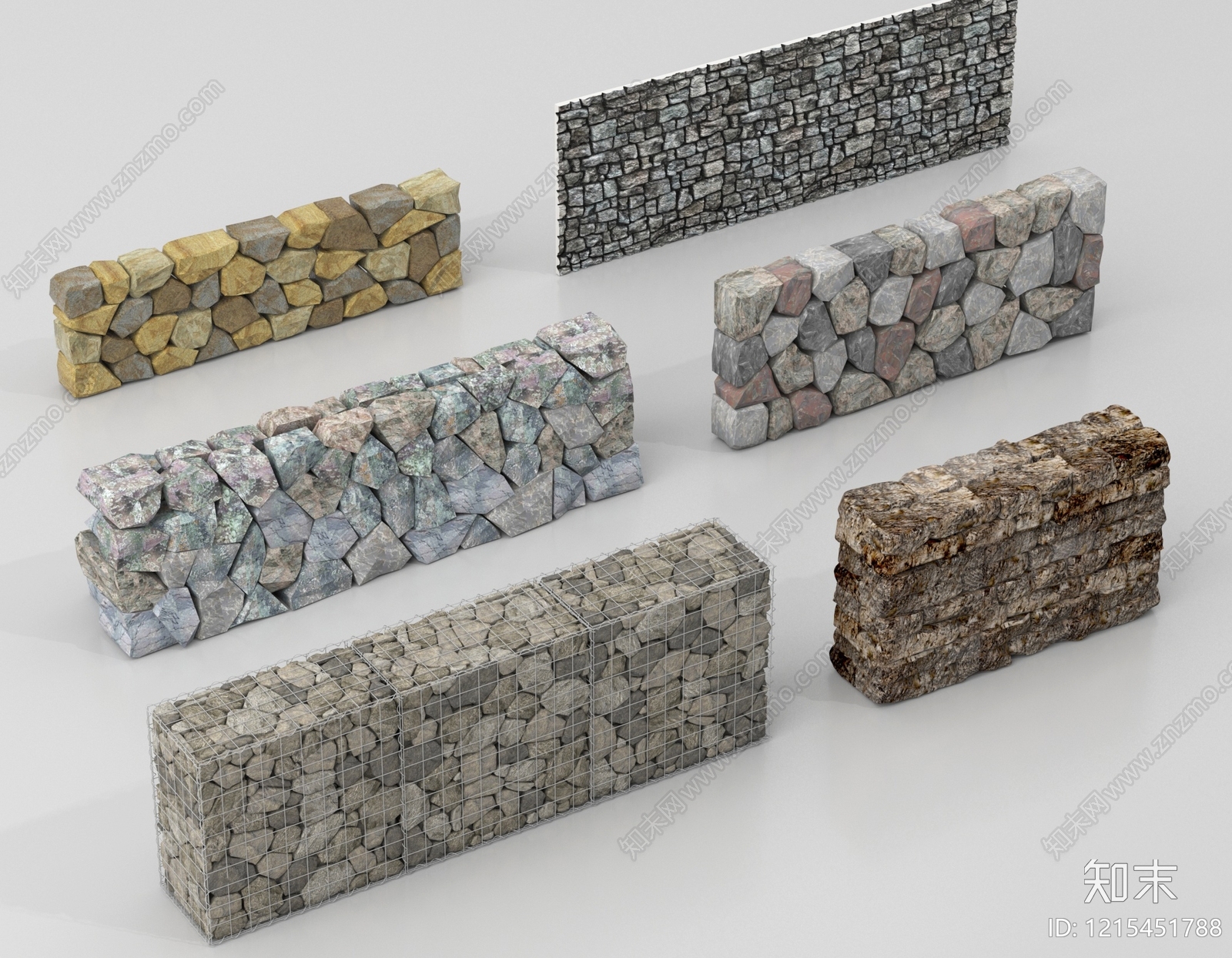 石砌景观文化墙3D模型下载【ID:1215451788】