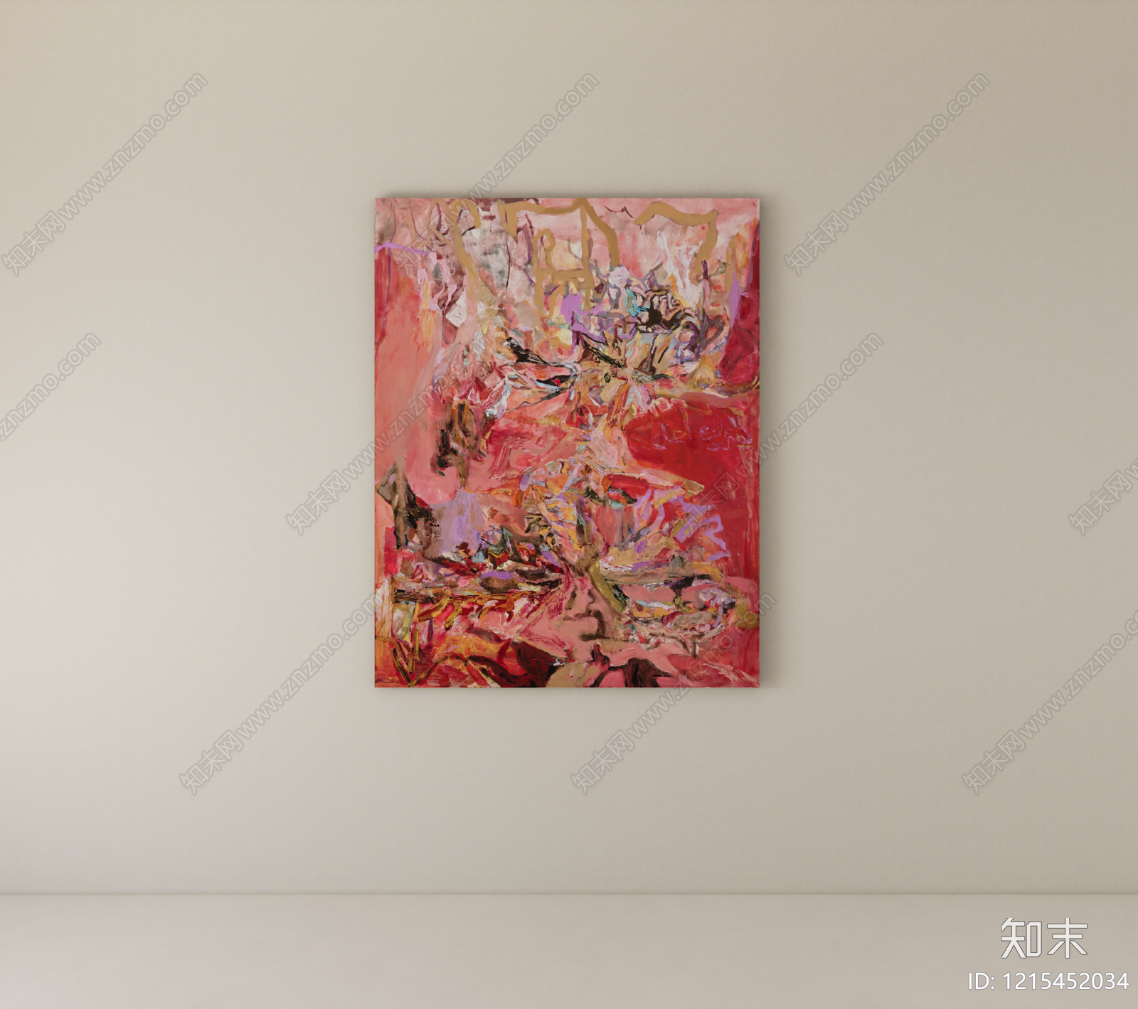 奶油风挂画SU模型下载【ID:1215452034】