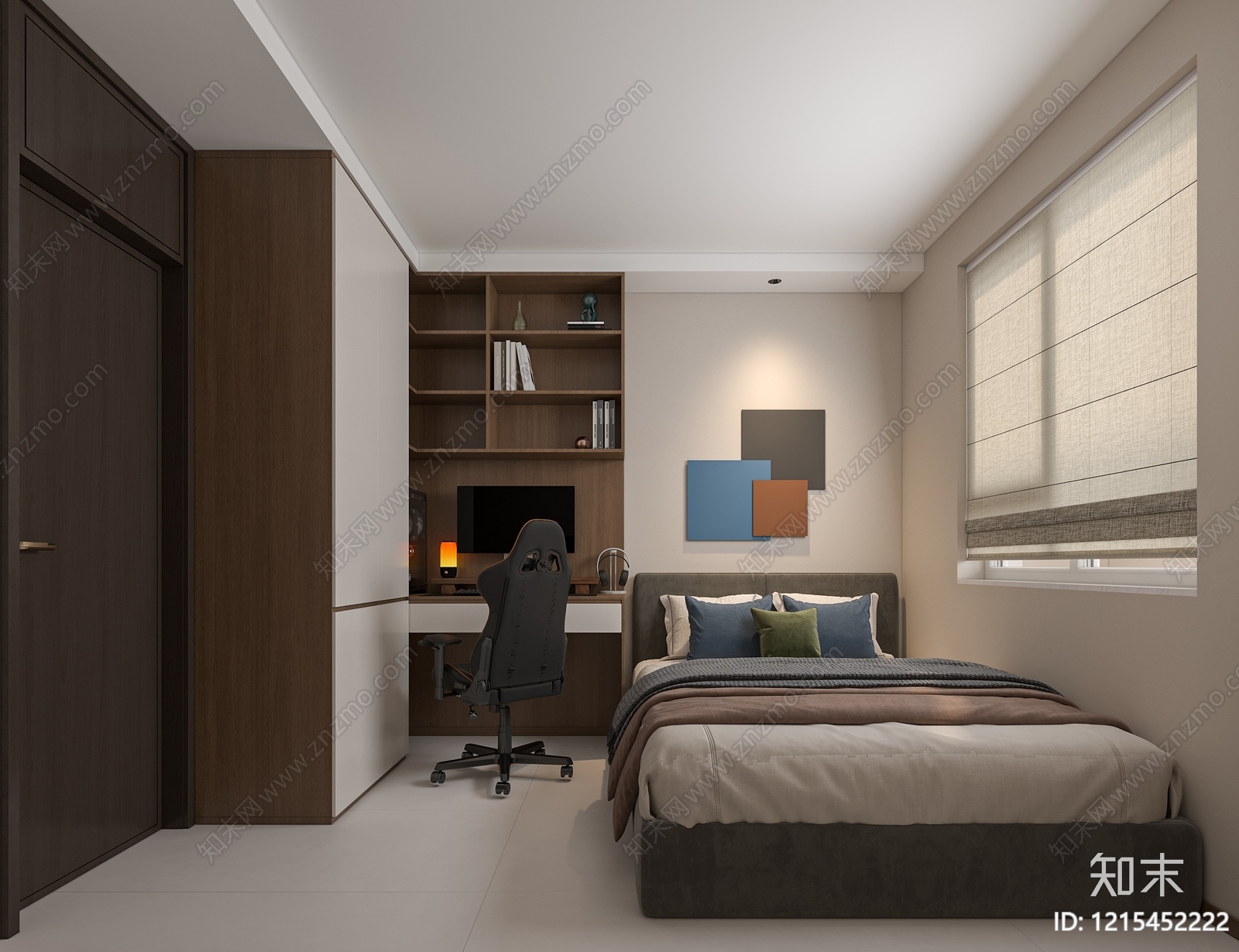 现代简约通用儿童房3D模型下载【ID:1215452222】
