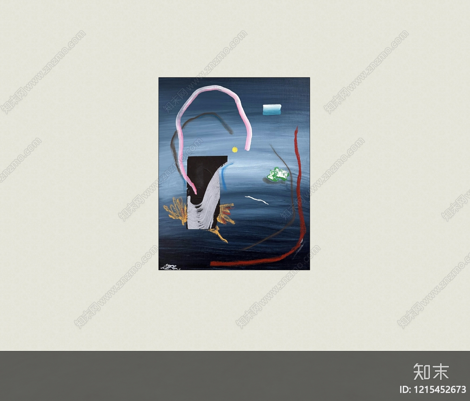 极简挂画SU模型下载【ID:1215452673】