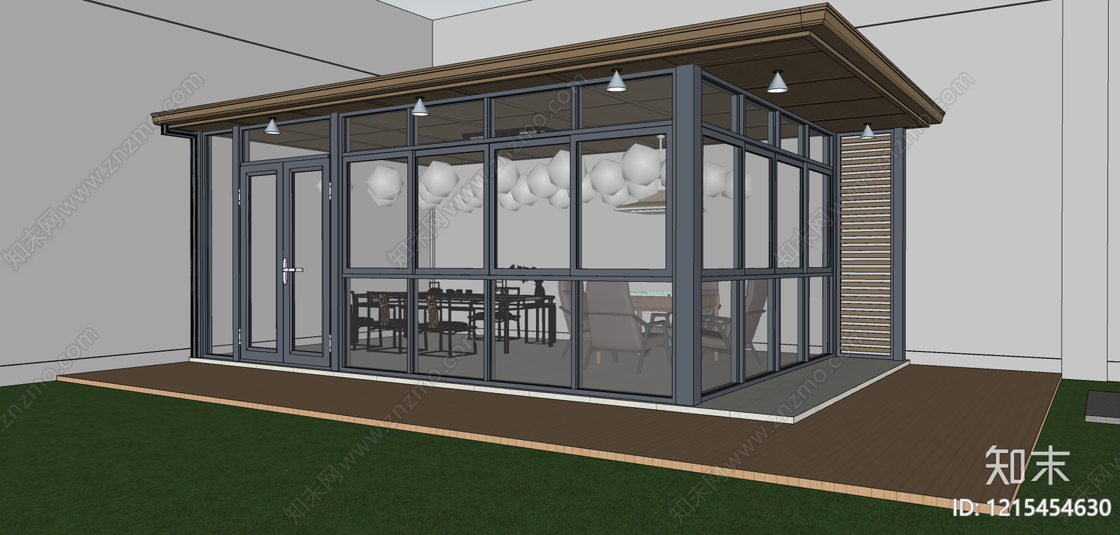 现代简约小公建SU模型下载【ID:1215454630】
